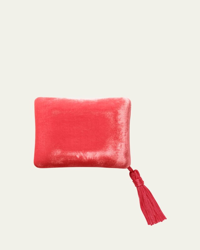 Velvet Small Jewelry Box in Tulipe Rouge, 10.5cm